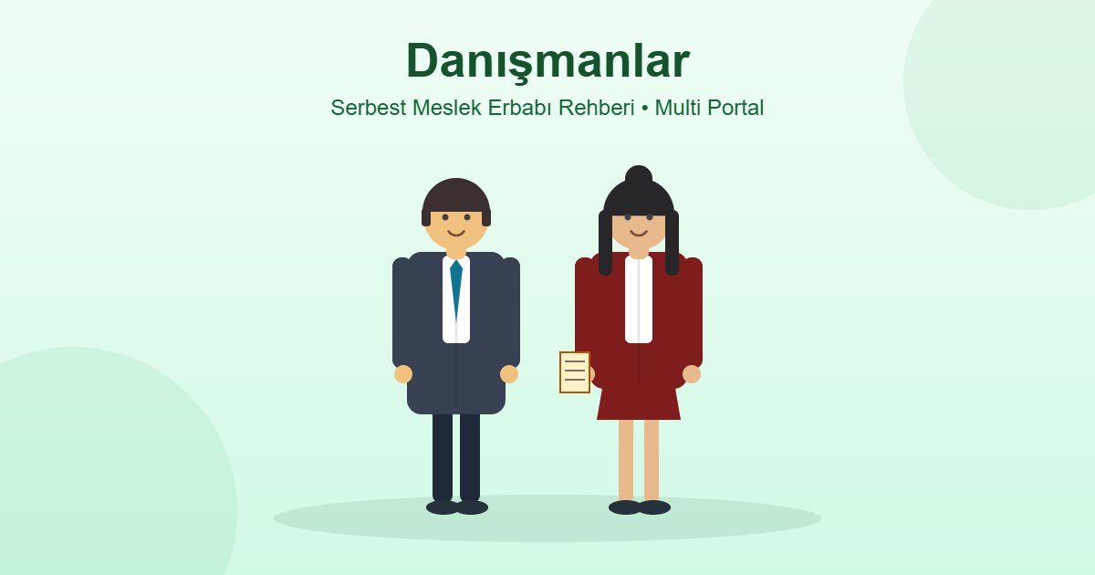 Serbest meslek erbabı danışman - takım elbiseli bay ve bayan iş danışmanı