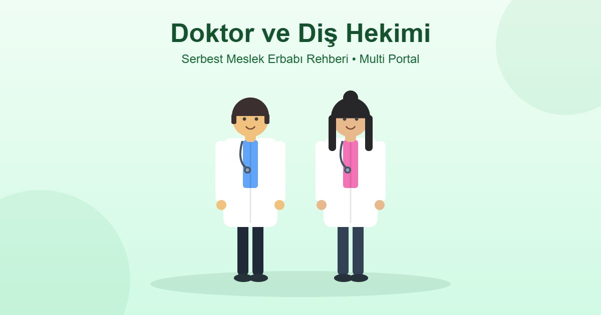 Serbest meslek erbabı doktor ve diş hekimi - beyaz önlüklü bay ve bayan hekim