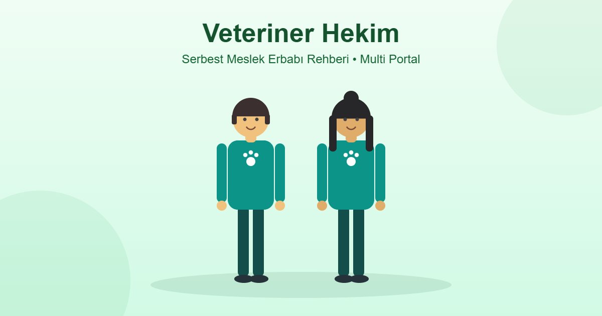 Serbest meslek erbabı veteriner hekim - üniformalı bay ve bayan veteriner
